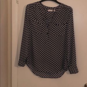Black and white rope like pattern shirt
